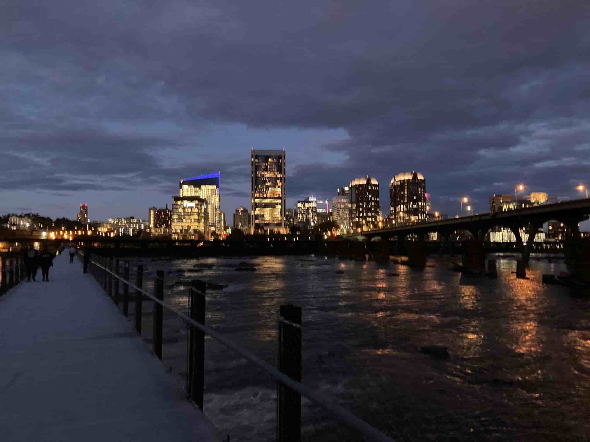 Richmond Skyline At Night Richmond Skyline At Night from the Potterfield Bridge